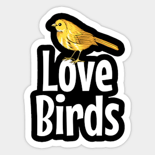 I Love Birds Sticker